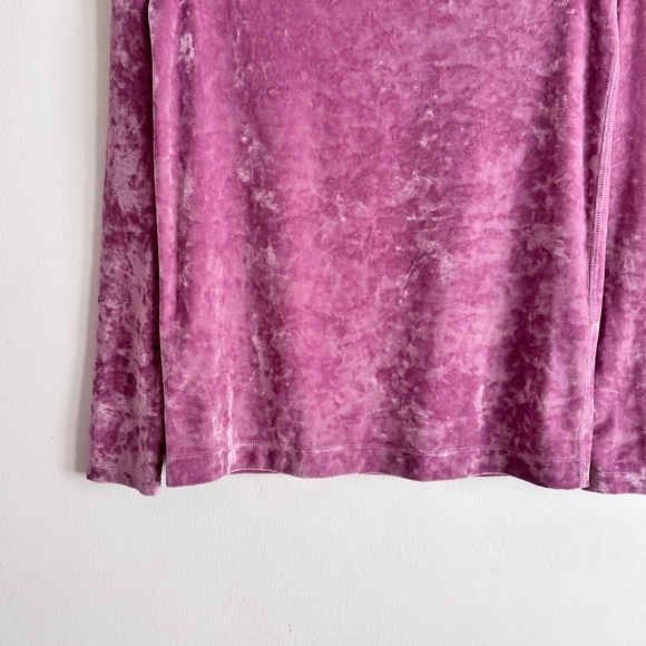 Dries Van Noten mauve pink velvet turtleneck mock neck maryam nassir zadeh XS S - Picture 4 of 6